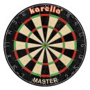 Dartboard Karella Master im Set inklusive 2 Satz Karella Steeldarts und Dartmatte Karella Eco-Star