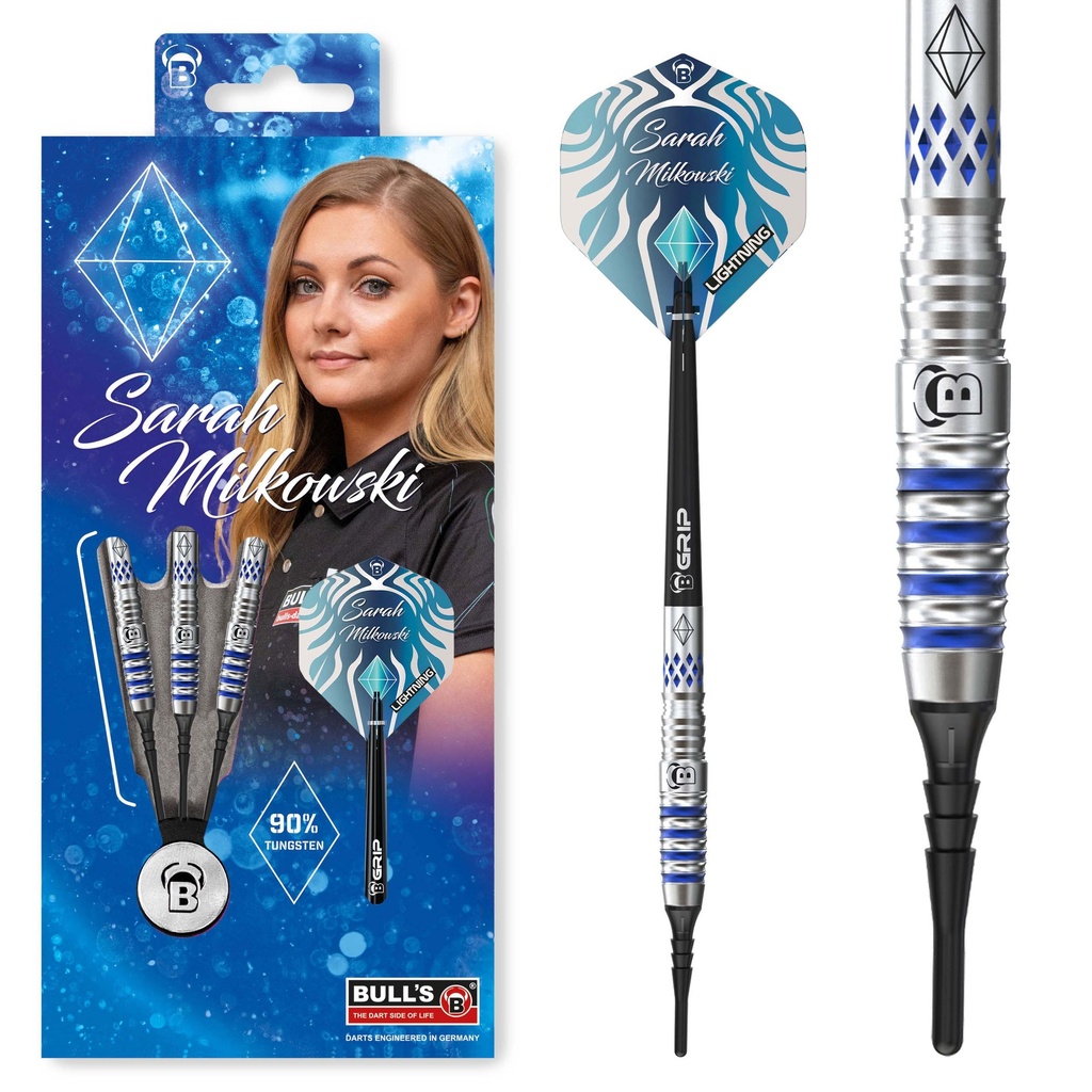 BULL'S Sarah Milkowski Soft Dart, 90 % Tungsten