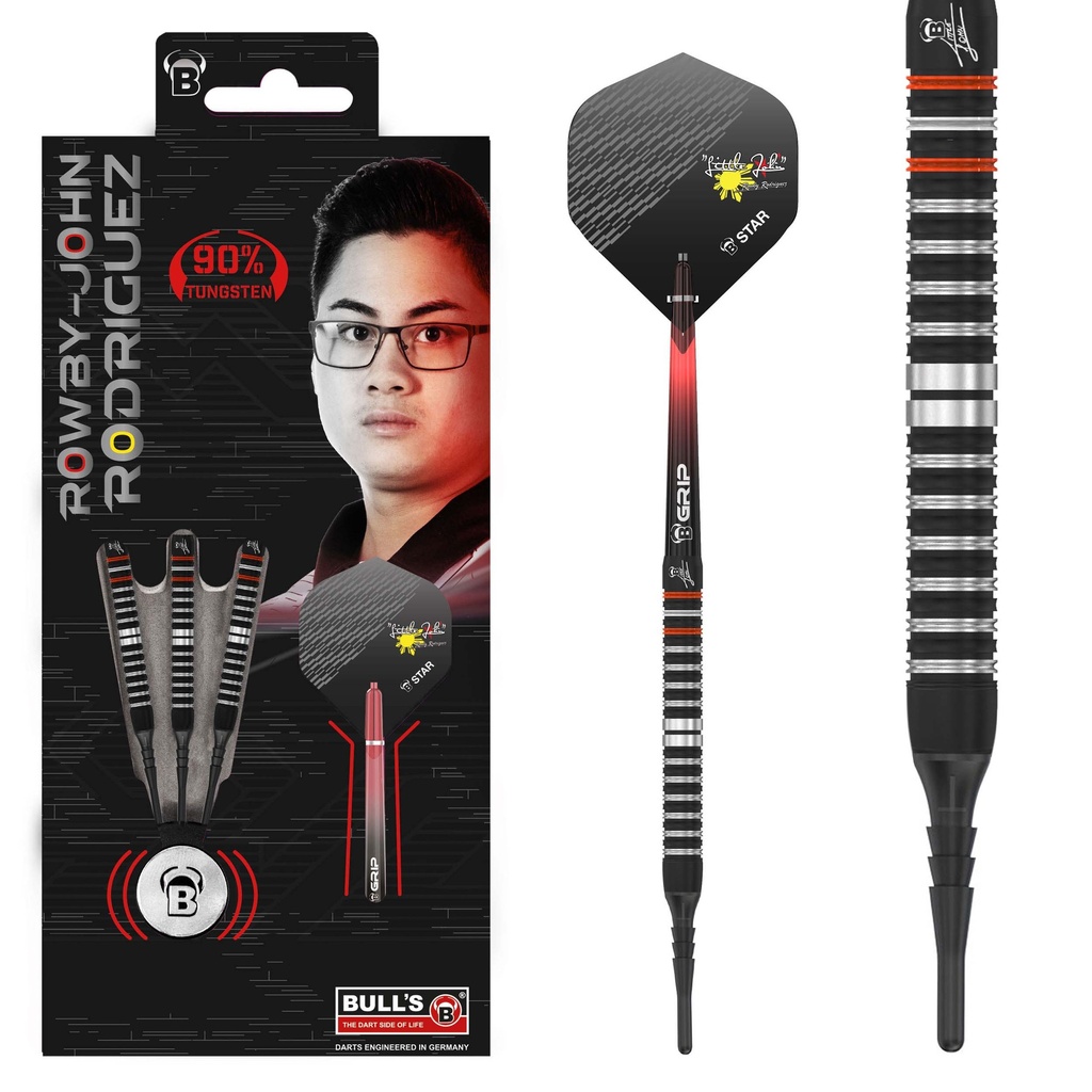 BULL'S Rowby-John Rodriguez Soft Dart, 90 % Tungsten