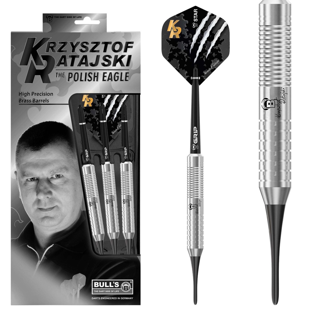 BULL'S Krzysztof Ratajski Brass Silver Soft Dart