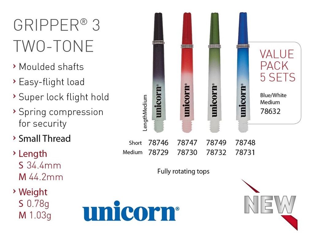 [78746] Unicorn Gripper 3 TWO-TONE Shaft (s/schwarz)