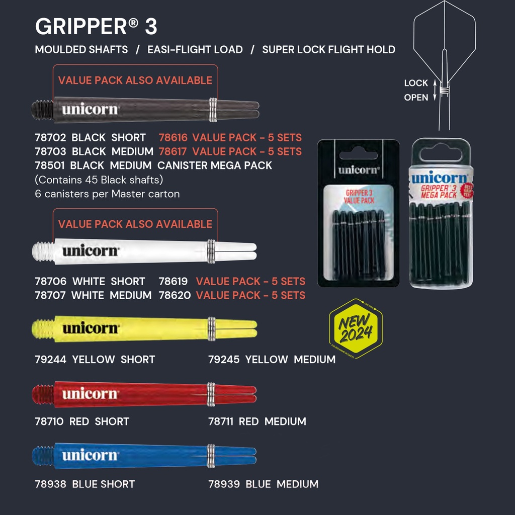[78706] Unicorn Gripper 3 Shaft (s/weiß)