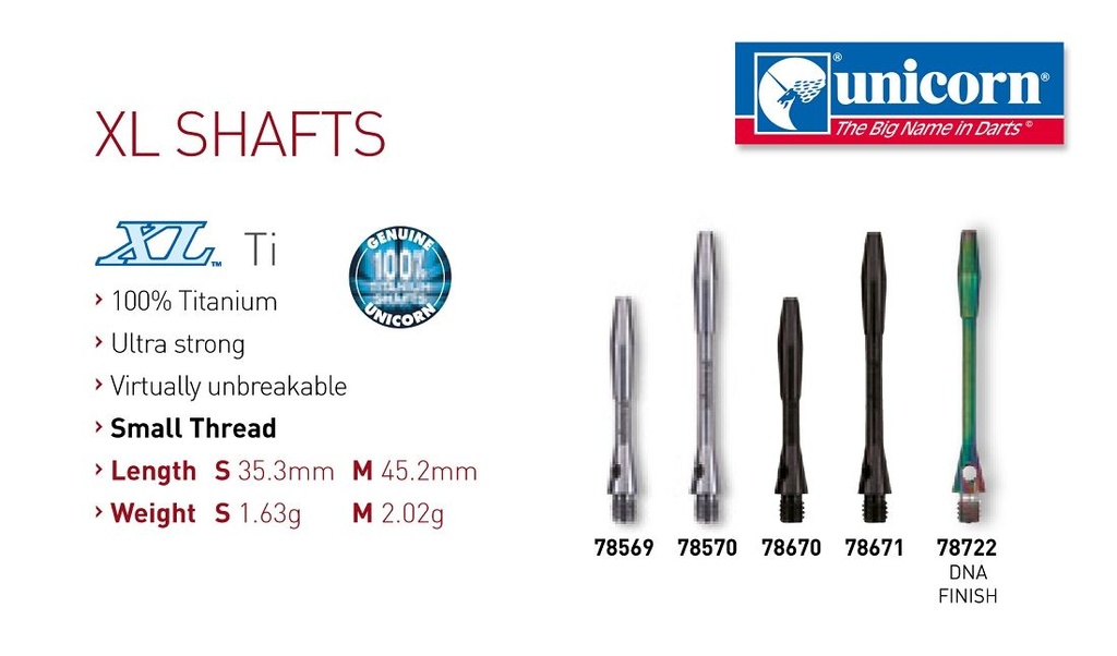 [78569] Unicorn XL Ti Shaft (s)