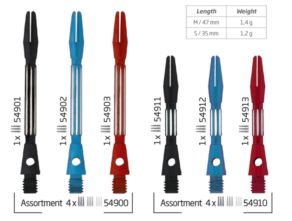 BULL'S Split Aluminium Shaft