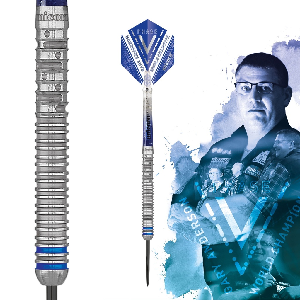 [29021] Unicorn Phase 5 World Champion Gary Anderson Steel Dart Presentation Box (22 Gr.)