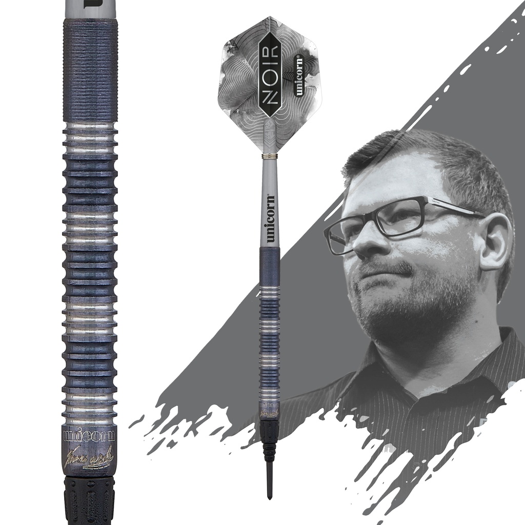 [23836] Unicorn NOIR James Wade Soft Dart Presentation Box (20 Gr.)