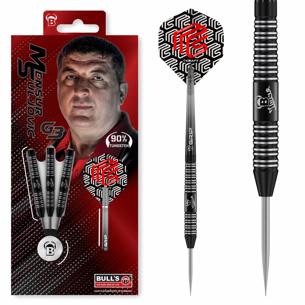 BULL'S Mensur Suljovic G3 90% Tungsten Steel Dart