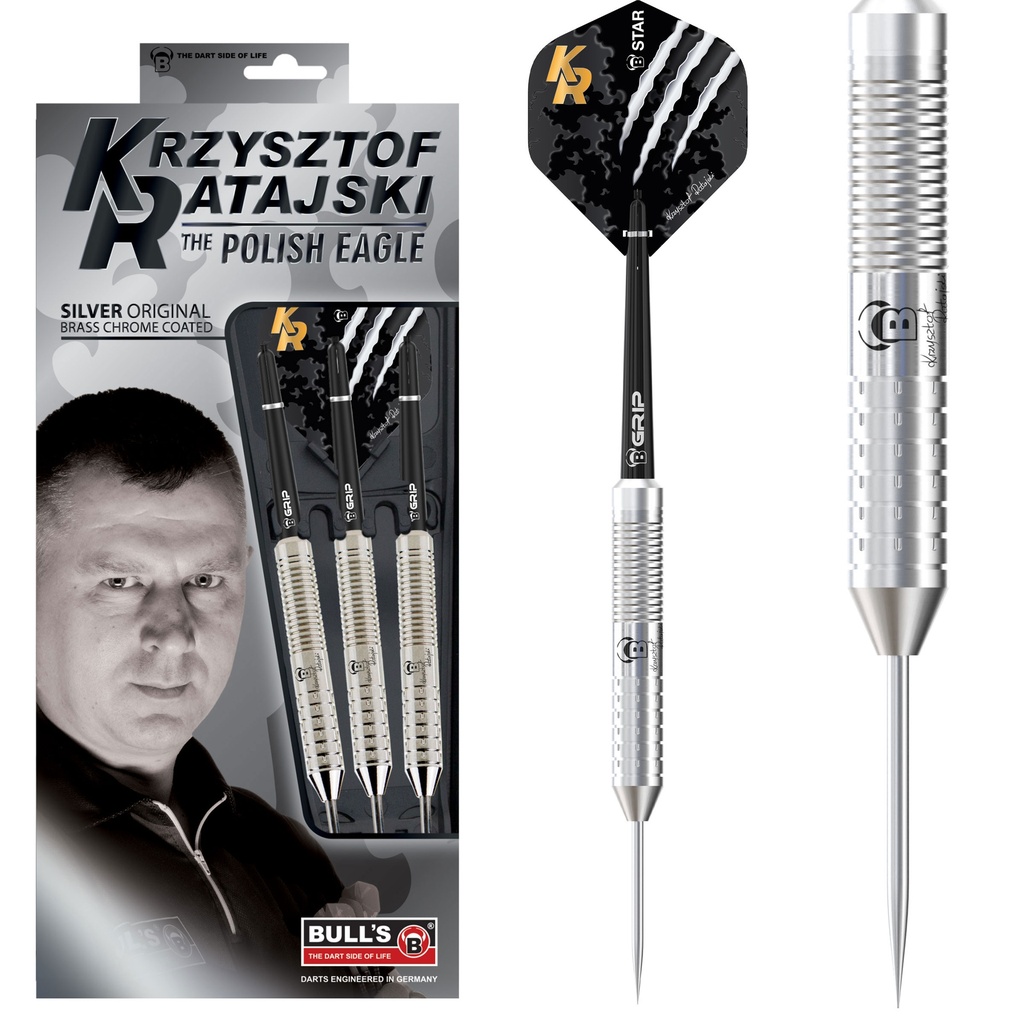 BULL'S Krzysztof Ratajski Brass Silver Steel Dart