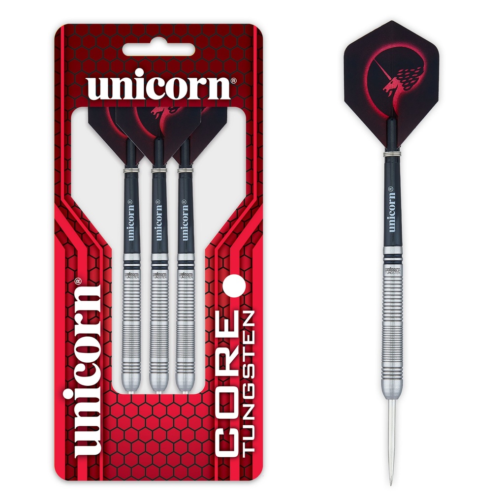 [07914] Unicorn Core Tungsten Style 2 Steel Darts (22 Gr.)