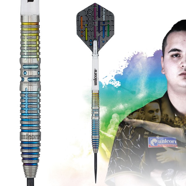 [06066] Unicorn Jeffrey de Zwaan Code Players Steel Dart (25 Gr.)