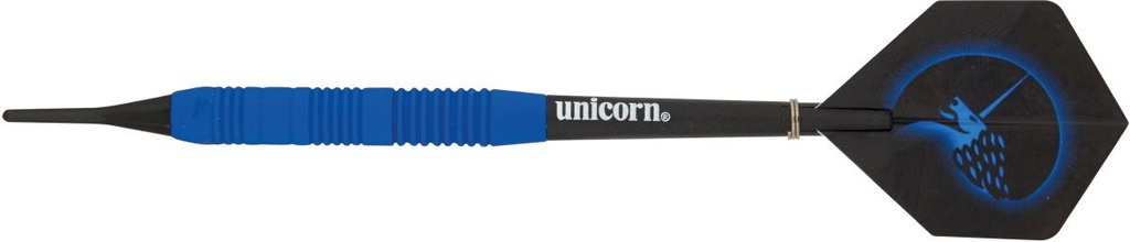 [04251] Unicorn Core Plus Rubberised Blue Brass Soft Darts (16 Gr.)