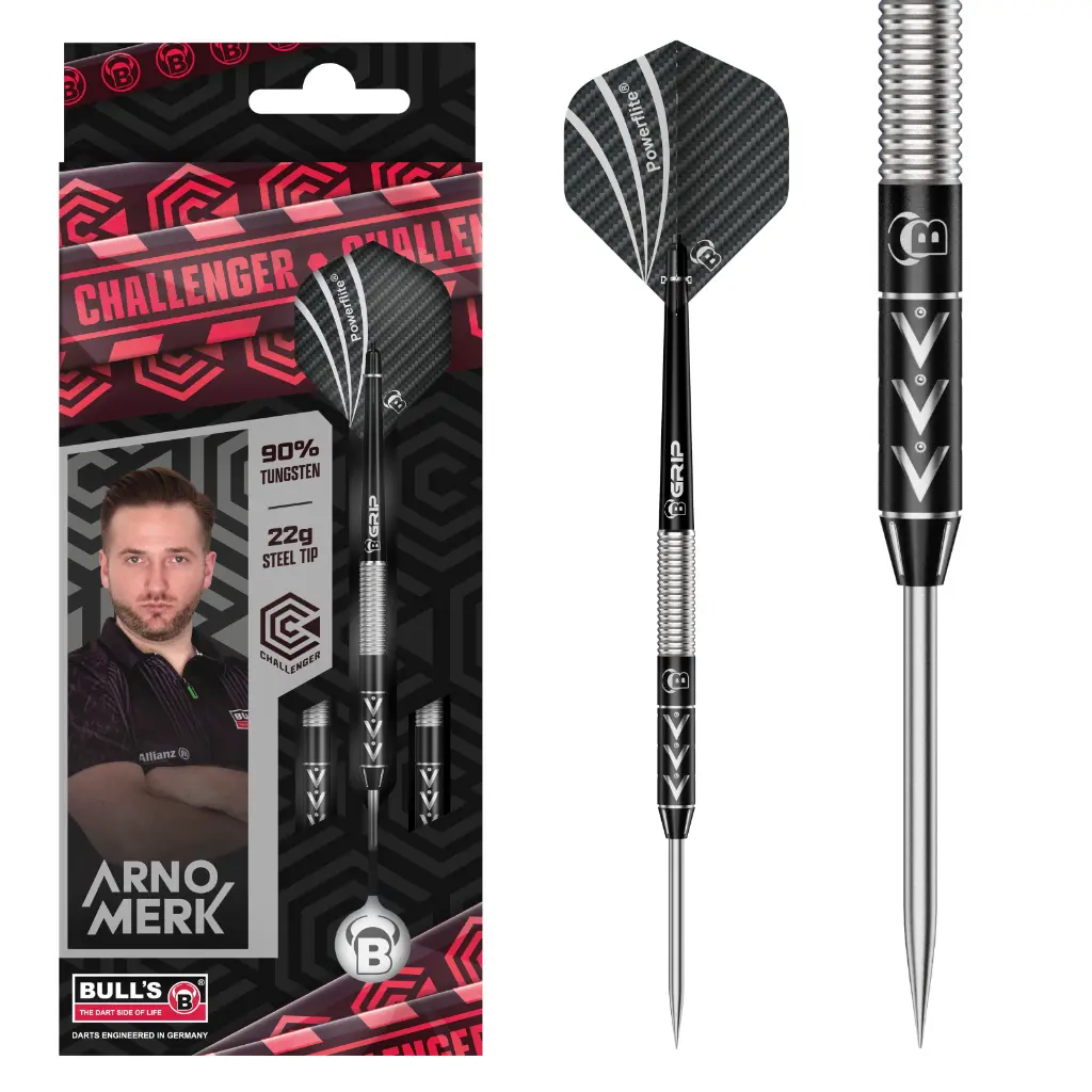 [14922] BULL'S Challenger Steel Dart Arno Merk 22 Gr. 