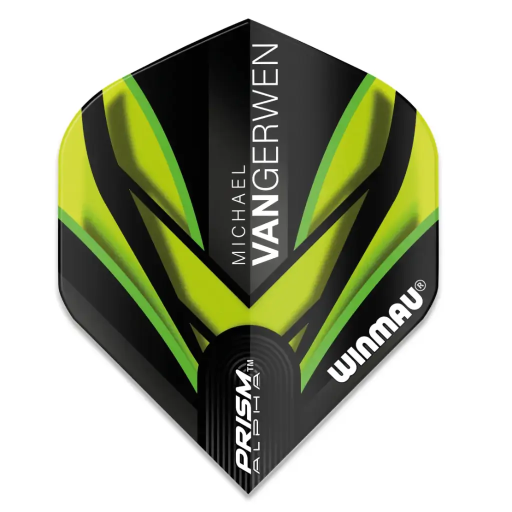 Dart-Fly Winmau MvG PRISM ALPHA schwarz-grün