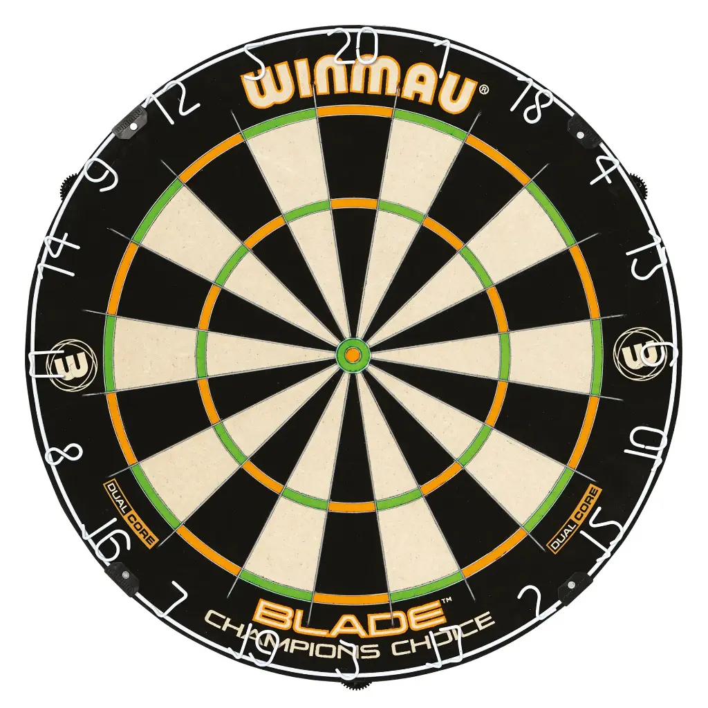 WINMAU Dartscheibe mit Champions Choice-Blatt – Dual Core