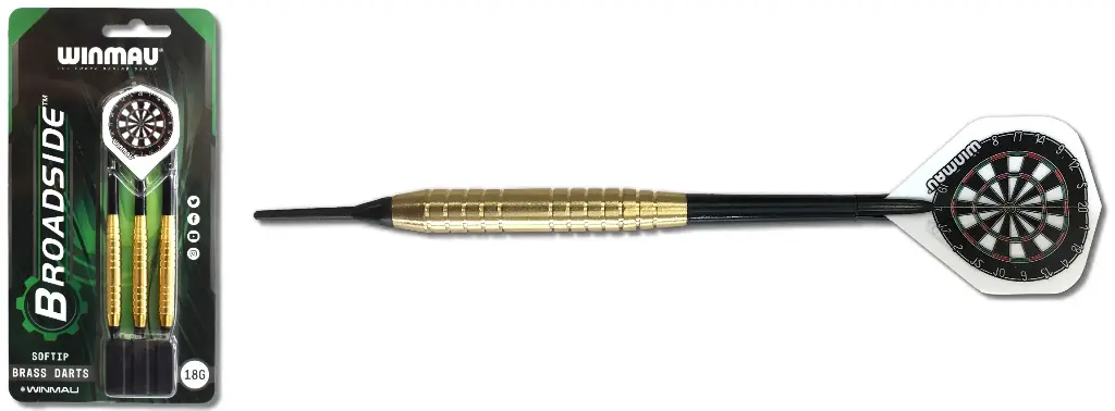 [734001] Winmau Broadside Brass Softdart 18 g