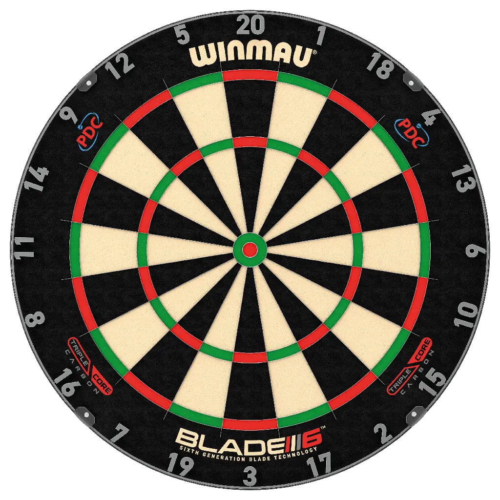 Dartboard Winmau Blade 6 Triple Core Carbon PDC