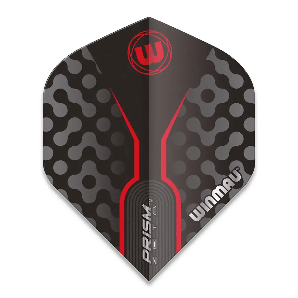 [729817] Flights Winmau Prism Zeta Black, Grey & Red 