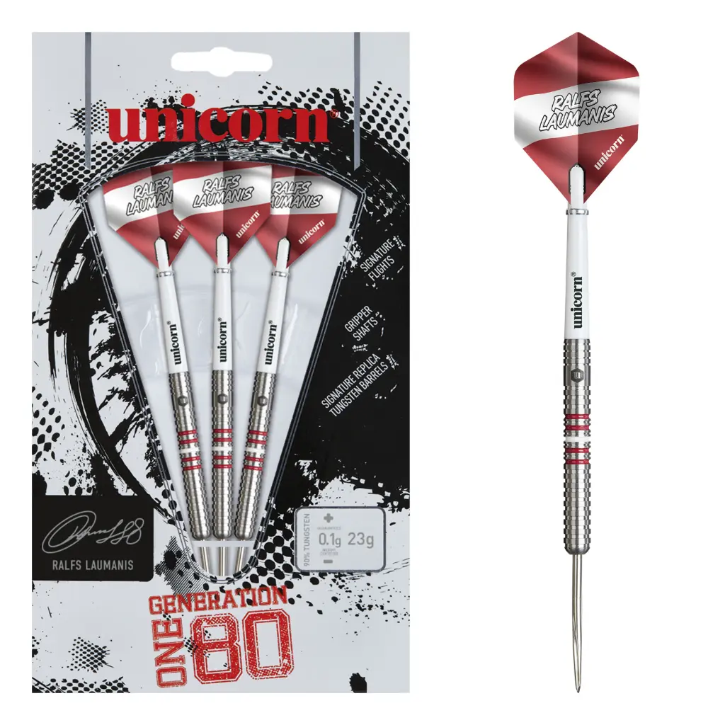 [01410] Unicorn Gen 180 Ralfs Laumanis 23g Steel Tip 90% Tungsten