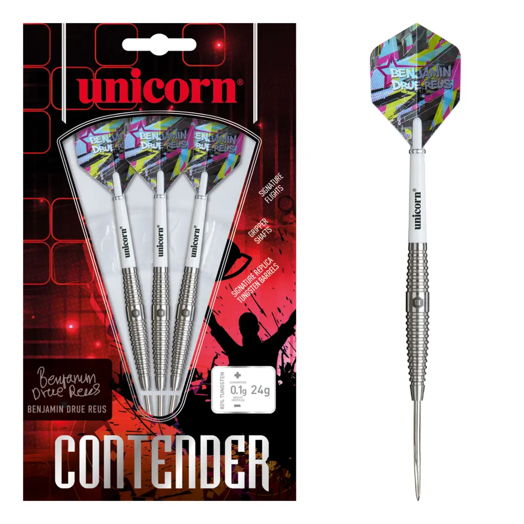 [01330] Unicorn Contender Benjamin Drue Reus 25g Steel Tip 80% Tungsten