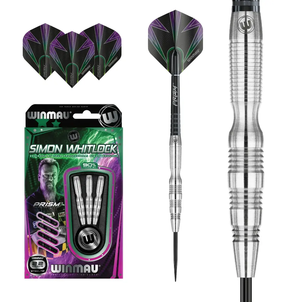 Steeldart Winmau Simon Whitlock Silver 22g/24g