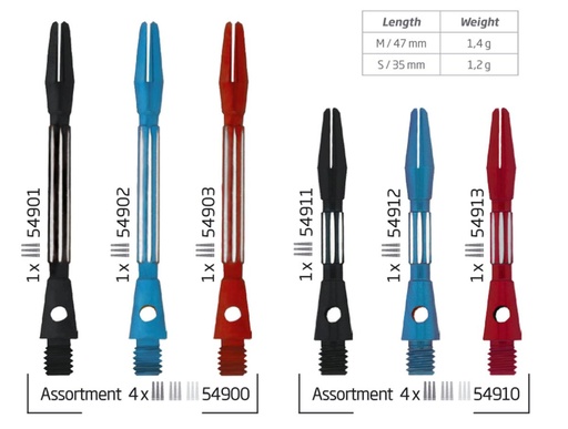 BULL'S Split Aluminium Shaft