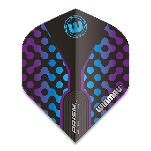 [729821] Flights Winmau Prism Zeta Black, Purple & Blue 